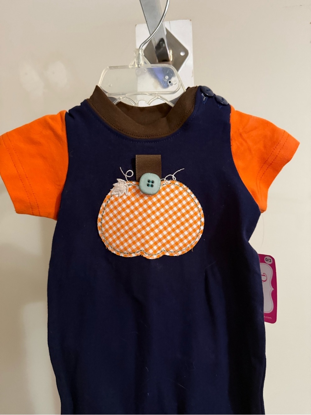 NWT Ricrac & Ruffles Pumpkin Romper - Picture 8 of 13